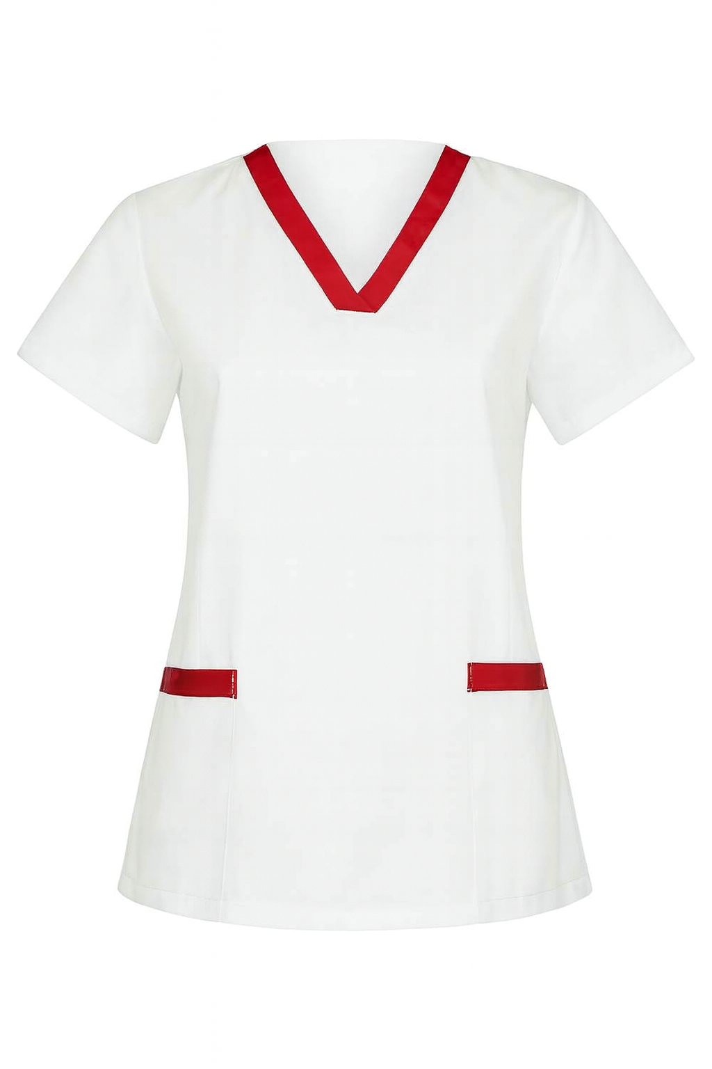 Tunica medicala dama alb rosu - BLUGHE 2