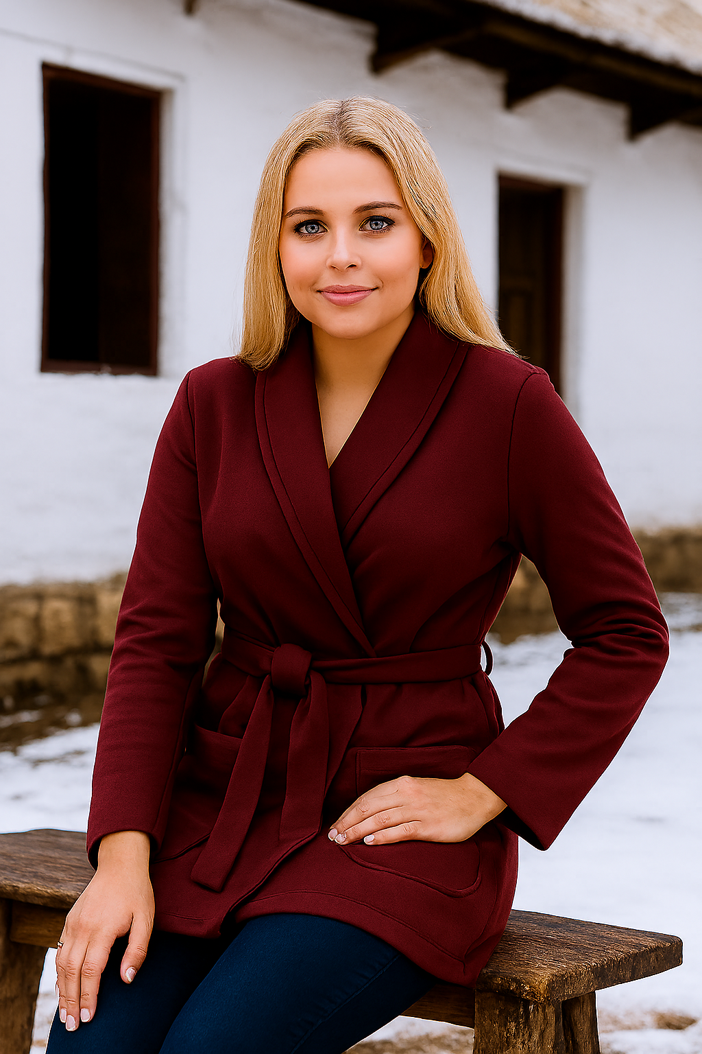Halat Polar Fleece unisex – vișiniu