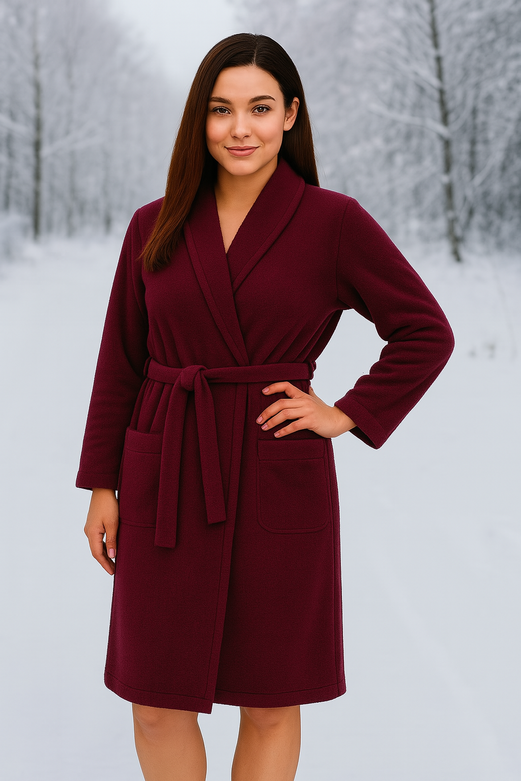 Halat Polar Fleece unisex – vișiniu
