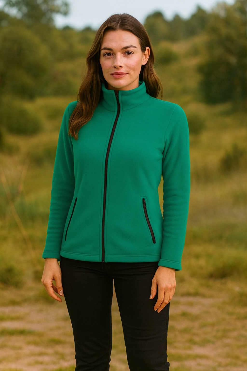 Jachetă Polar Fleece femei – verde