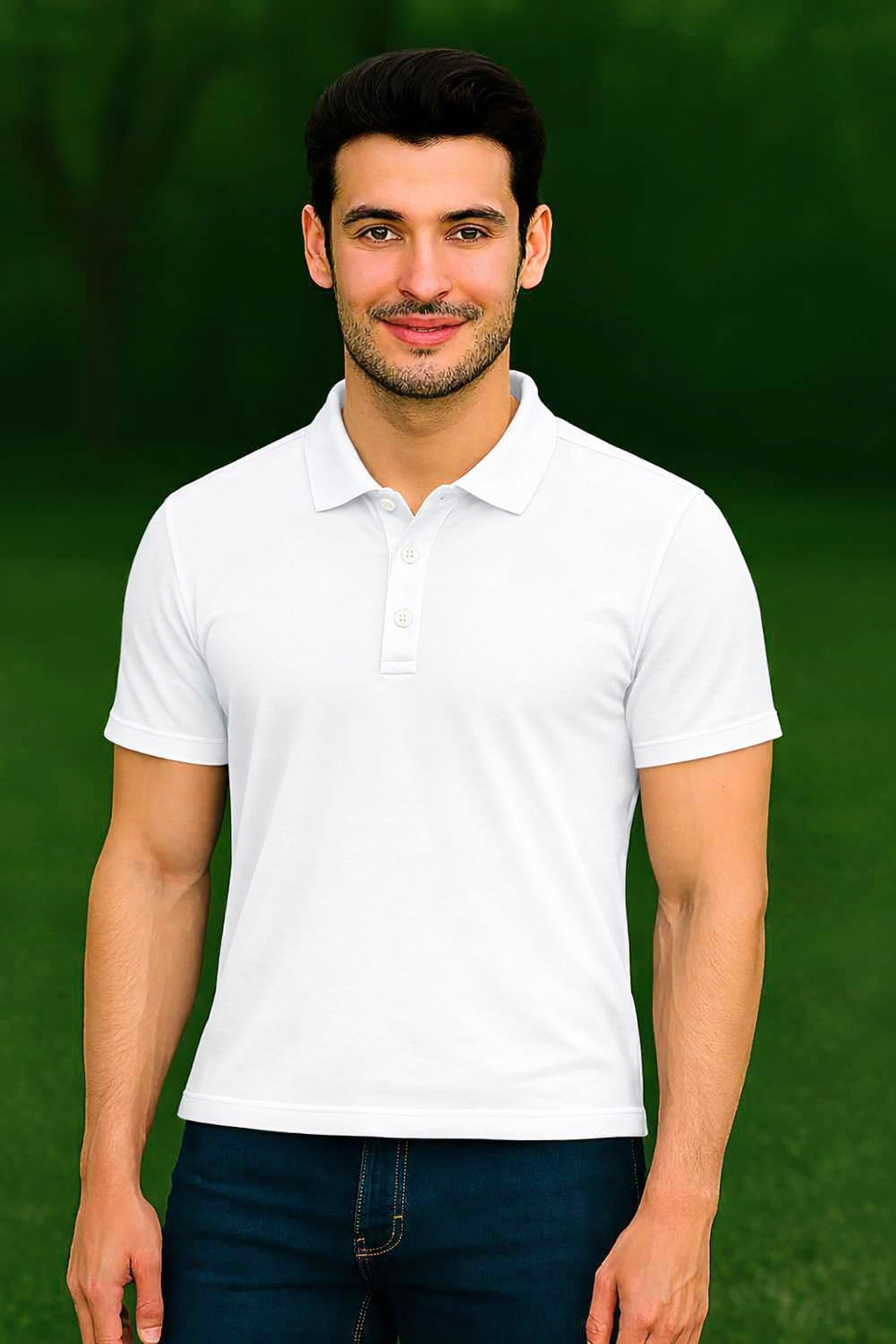 Tricou Polo Bărbați – Piqué, 100% bumbac, croială dreaptă