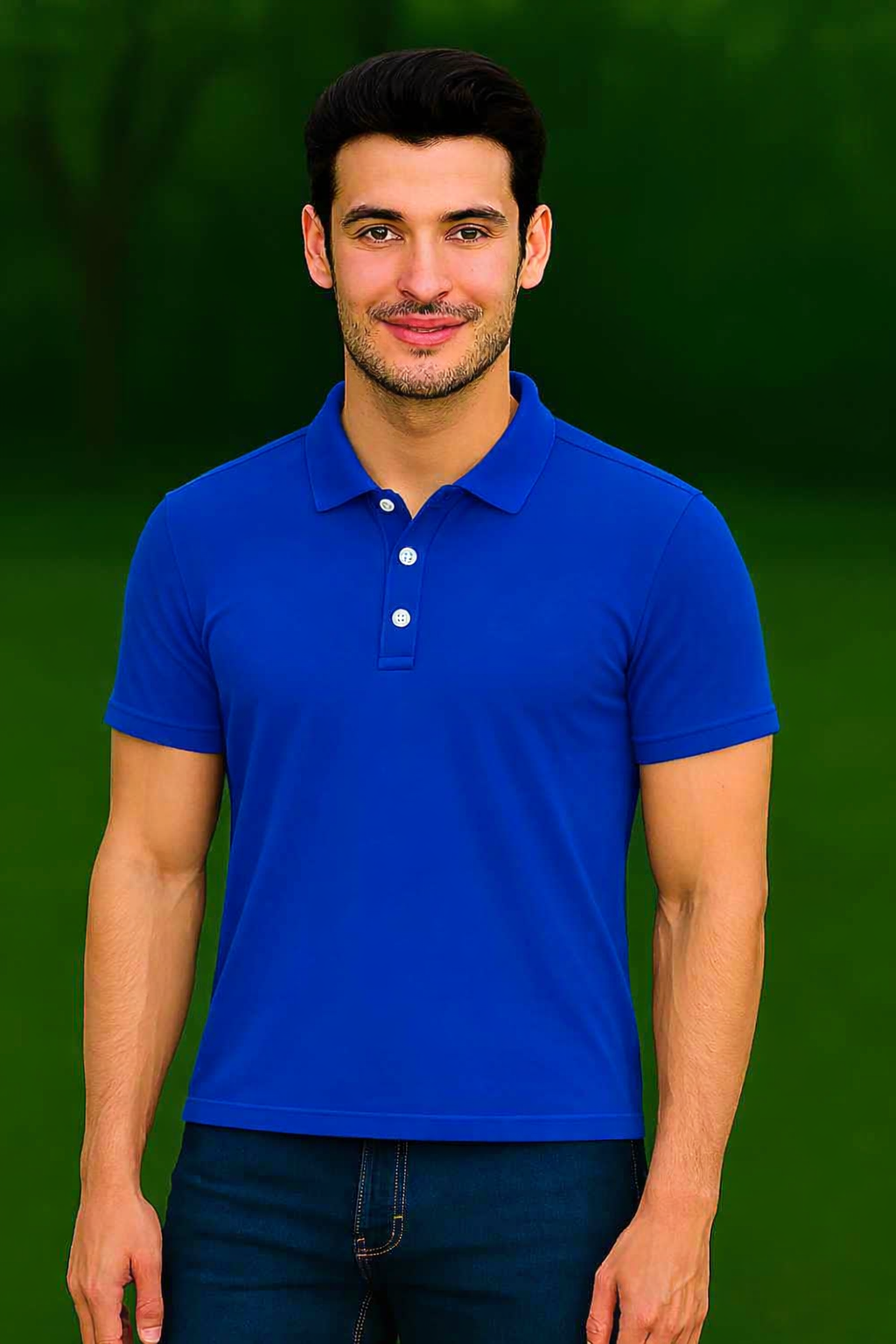 Tricou Polo Bărbați – Piqué, 100% bumbac, croială dreaptă