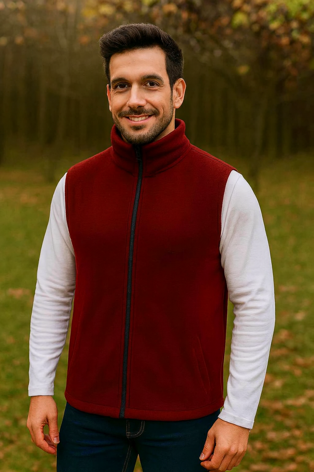 Vesta fleece barbati visiniu - BLUGHE 1