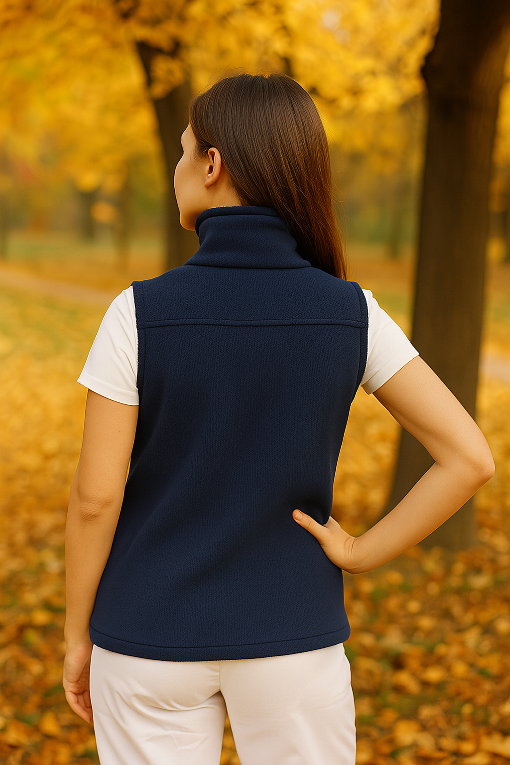 Vesta fleece femei bleumarin - BLUGHE 3