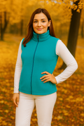 Vesta fleece femei turcoaz - BLUGHE 1
