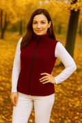 Vesta fleece femei visiniu - BLUGHE 1